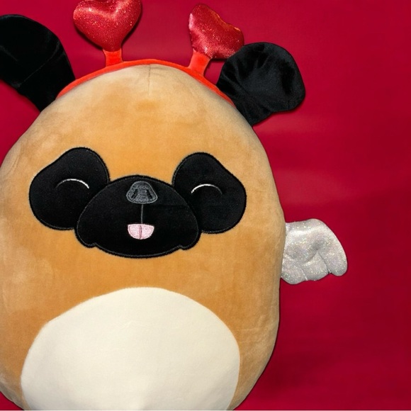 Pam the Pug 12-inch Valentines Day 2023 Wings and Heart Headband Squishmallows - Picture 2 of 8